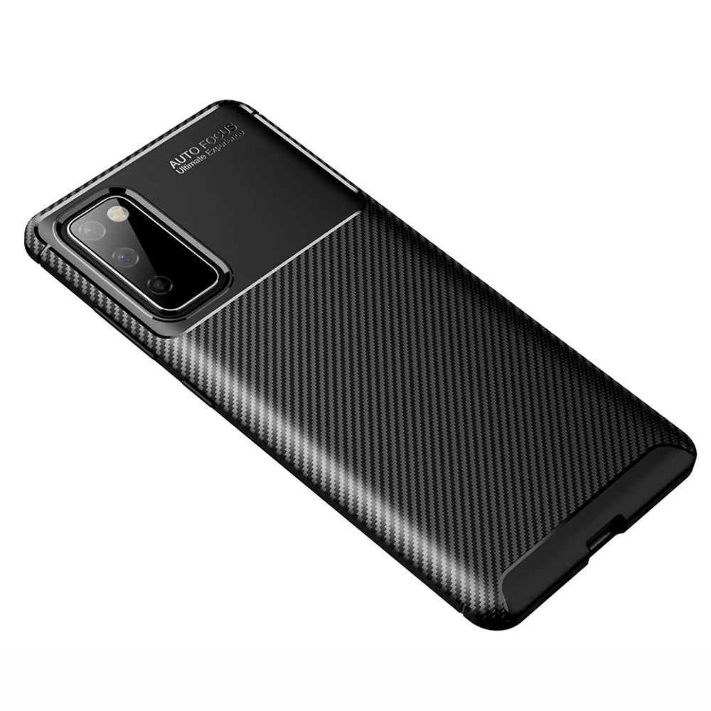 Deksel til Samsung Galaxy S20 FE 2022 G781 / S20 FE 5G G781 / S20 FE G780, Techsuit, Karbonfiber, Svart