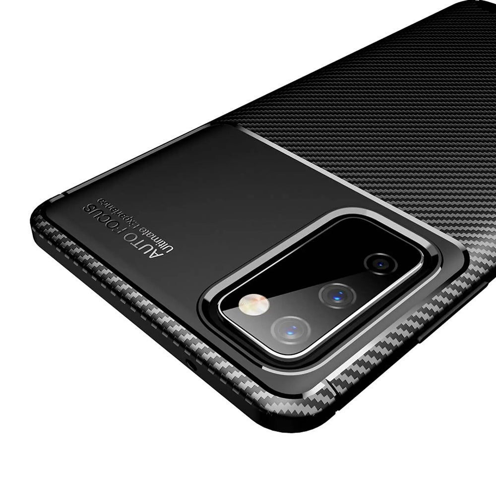 Deksel til Samsung Galaxy S20 FE 2022 G781 / S20 FE 5G G781 / S20 FE G780, Techsuit, Karbonfiber, Svart