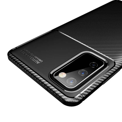 Deksel til Samsung Galaxy S20 FE 2022 G781 / S20 FE 5G G781 / S20 FE G780, Techsuit, Karbonfiber, Svart