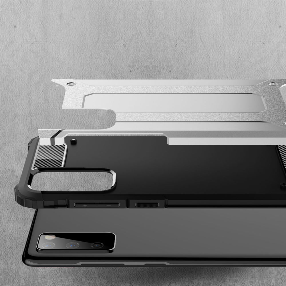 Deksel for Samsung Galaxy S20 FE 2022 G781 / S20 FE 5G G781 / S20 FE G780, Techsuit, Hybrid Armor, Svart