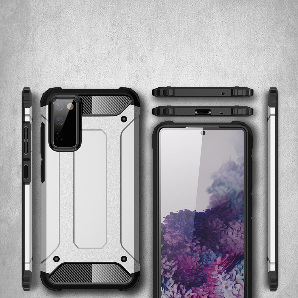 Deksel for Samsung Galaxy S20 FE 2022 G781 / S20 FE 5G G781 / S20 FE G780, Techsuit, Hybrid Armor, Svart