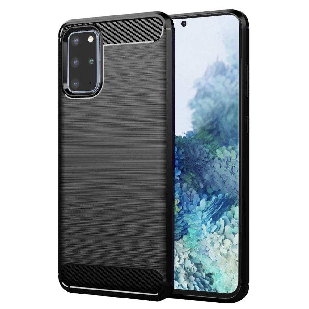 Deksel til Samsung Galaxy S20+ 5G G986 / S20+ G985, Techsuit, Karbon, Svart