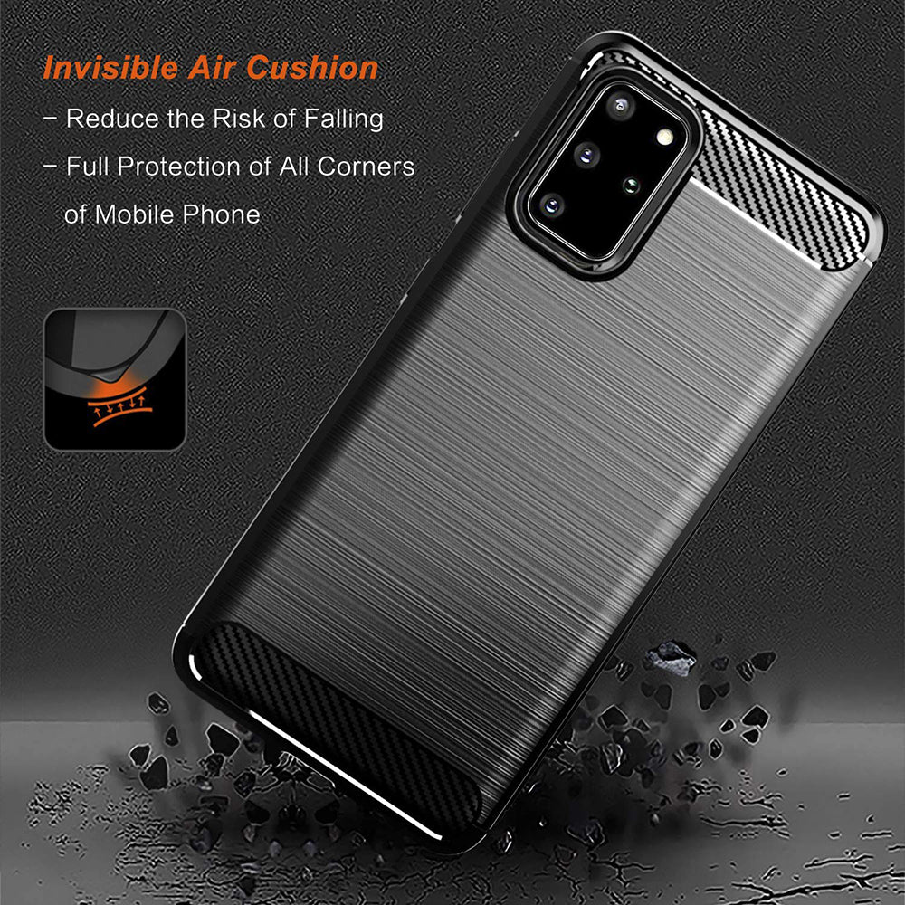 Deksel til Samsung Galaxy S20+ 5G G986 / S20+ G985, Techsuit, Karbon, Svart
