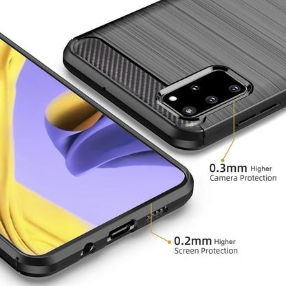 Deksel til Samsung Galaxy S20+ 5G G986 / S20+ G985, Techsuit, Karbon, Svart