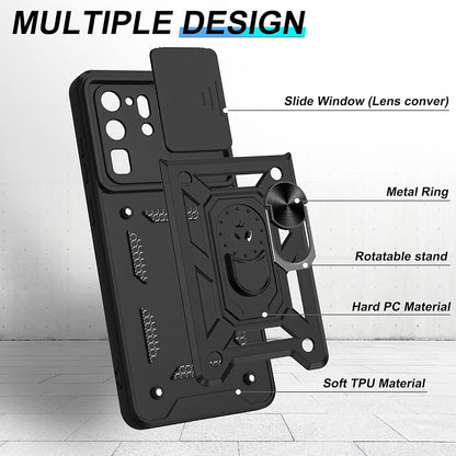 Deksel for Samsung Galaxy S20 Ultra 5G G988 / S20 Ultra G988, Techsuit, CamShield, Svart