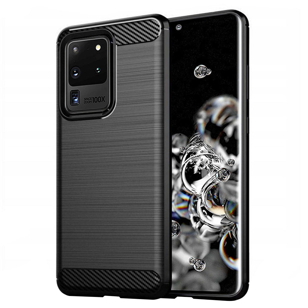 Deksel til Samsung Galaxy S20 Ultra 5G G988 / S20 Ultra G988, Techsuit, Karbon, Svart