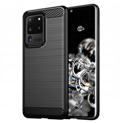 Deksel til Samsung Galaxy S20 Ultra 5G G988 / S20 Ultra G988, Techsuit, Karbon, Svart