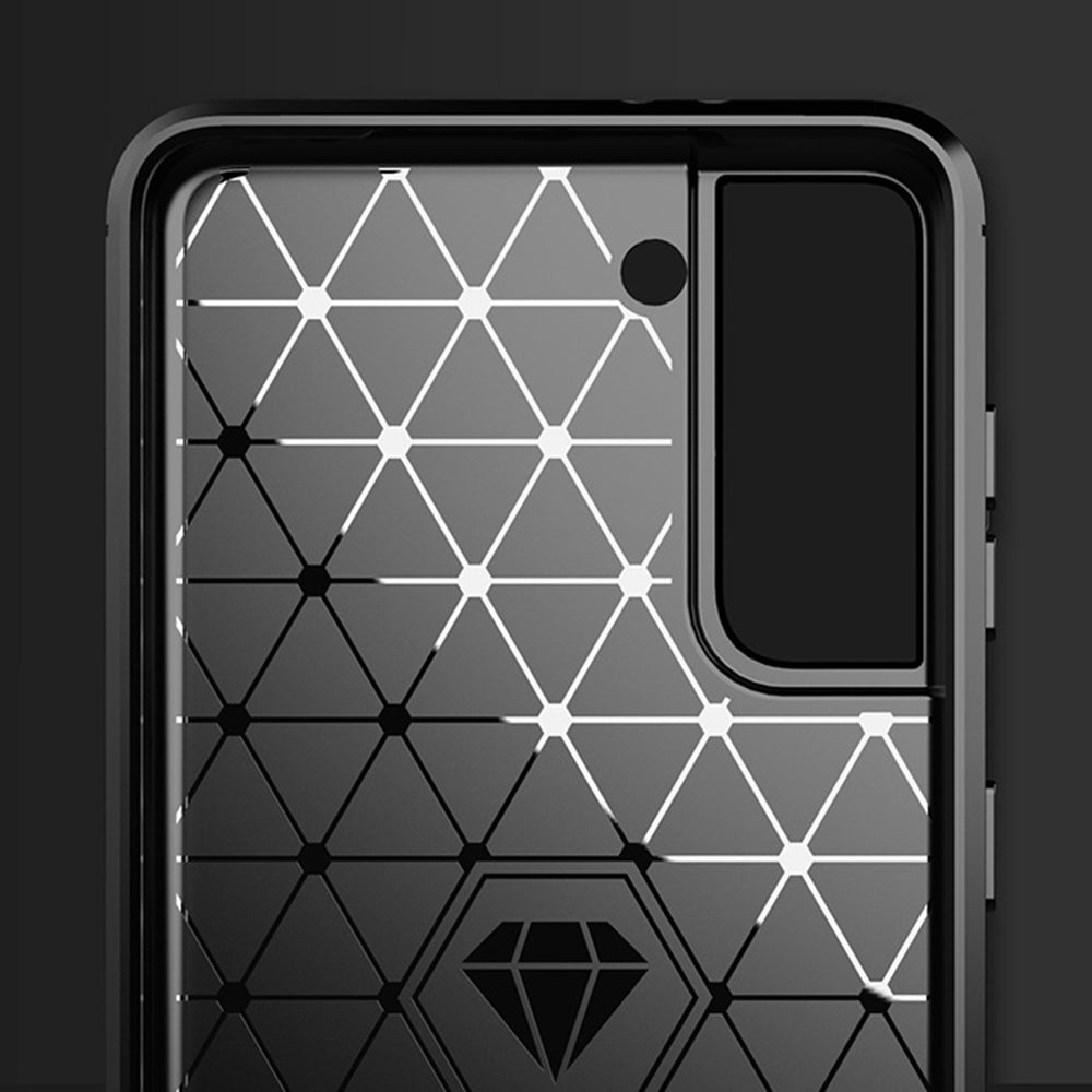 Deksel til Samsung Galaxy S21 5G G991, Techsuit, Karbon, Svart