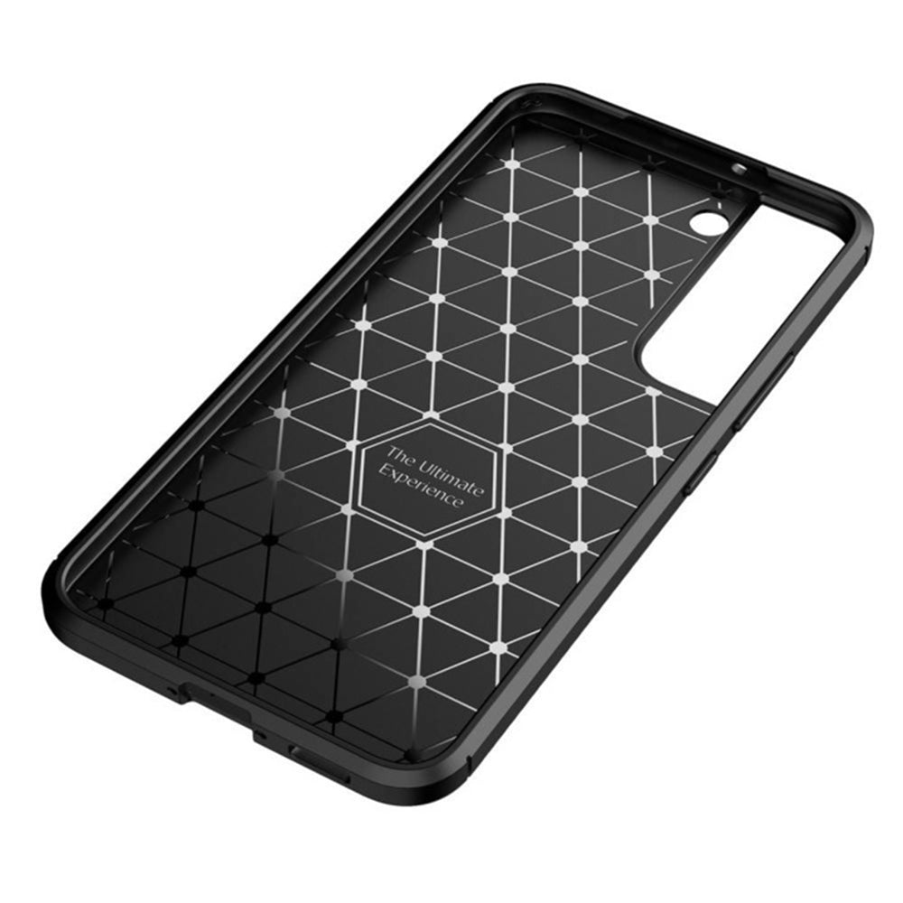 Deksel til Samsung Galaxy S21 5G G991, Techsuit, Karbonfiber, Svart