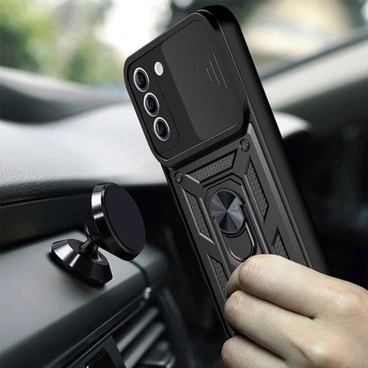 Deksel til Samsung Galaxy S21 FE 5G G990, Techsuit, CamShield, Svart