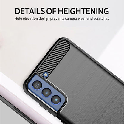 Deksel til Samsung Galaxy S21 FE 5G G990, Techsuit, Karbon, Svart