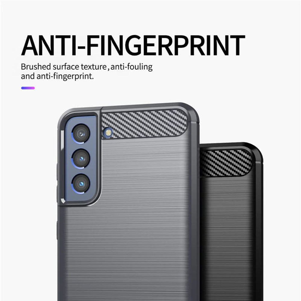 Deksel til Samsung Galaxy S21 FE 5G G990, Techsuit, Karbon, Svart