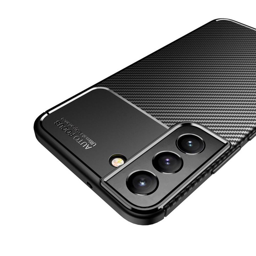 Deksel til Samsung Galaxy S21 FE 5G G990, Techsuit, CarbonFiber, Svart