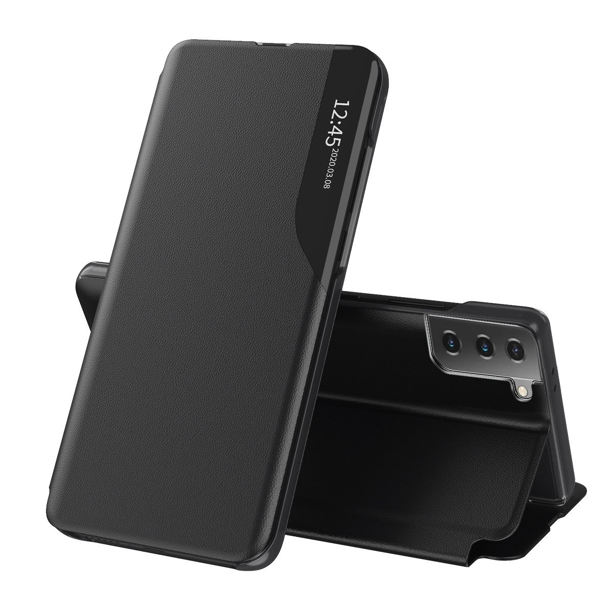 Deksel til Samsung Galaxy S21 FE 5G G990, Techsuit, eFold, Svart