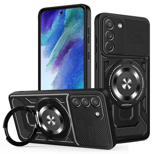 Deksel for Samsung Galaxy S21 FE 5G G990, Techsuit, RuggedCam, Svart