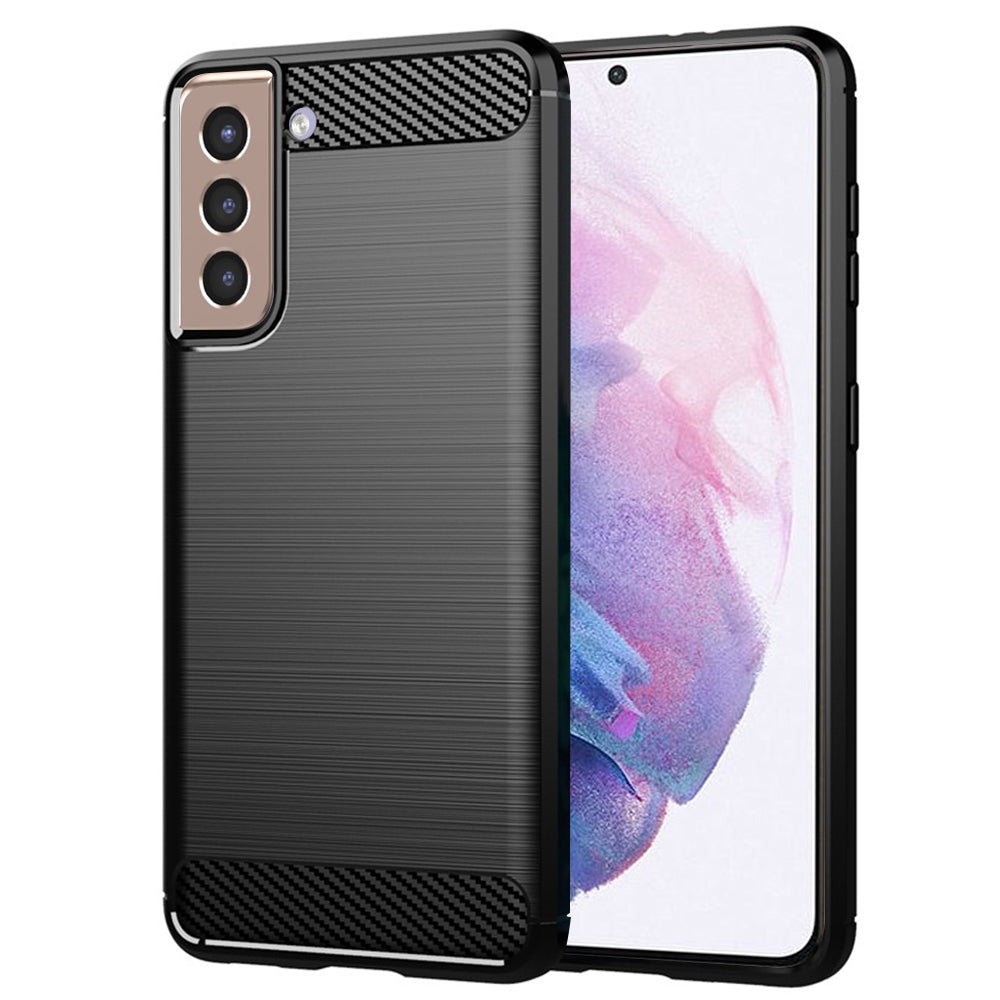 Deksel til Samsung Galaxy S21+ 5G G996, Techsuit, Karbon, Svart