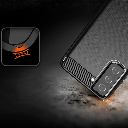 Deksel til Samsung Galaxy S21+ 5G G996, Techsuit, Karbon, Svart