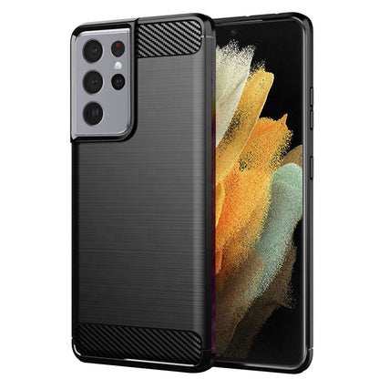 Deksel til Samsung Galaxy S21 Ultra 5G G998, Techsuit, Karbon, Svart