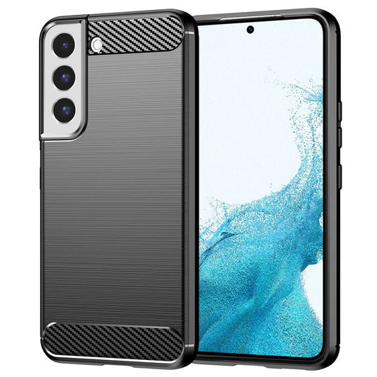 Deksel til Samsung Galaxy S22 5G S901, Techsuit, Karbon, Svart