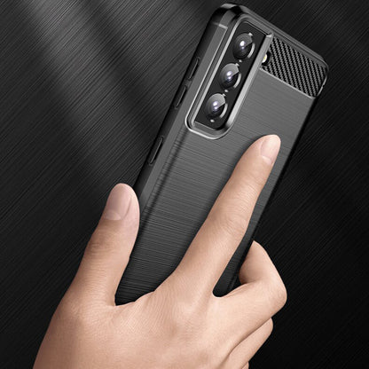 Deksel til Samsung Galaxy S22 5G S901, Techsuit, Karbon, Svart