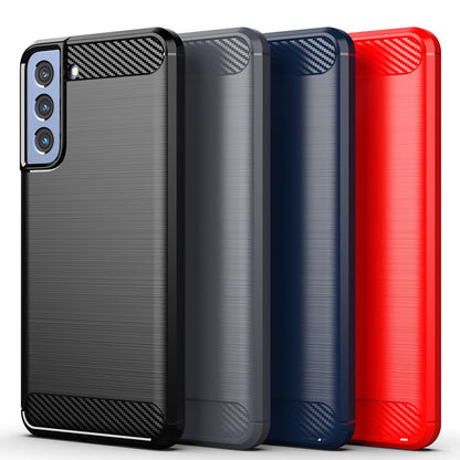 Deksel til Samsung Galaxy S22 5G S901, Techsuit, Karbon, Svart