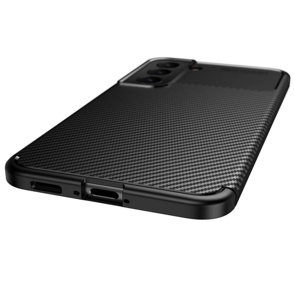 Deksel for Samsung Galaxy S22 5G S901, Techsuit, CarbonFiber, Svart
