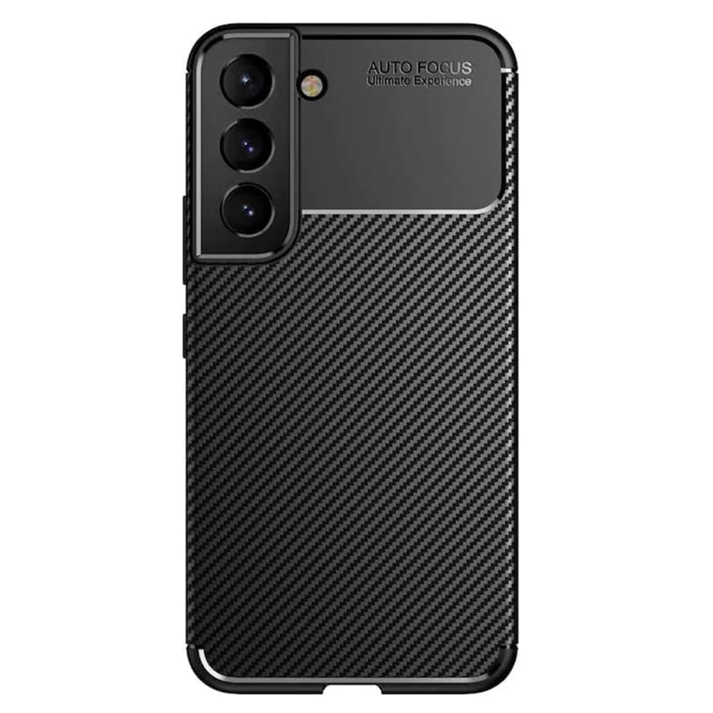 Deksel for Samsung Galaxy S22 5G S901, Techsuit, CarbonFiber, Svart