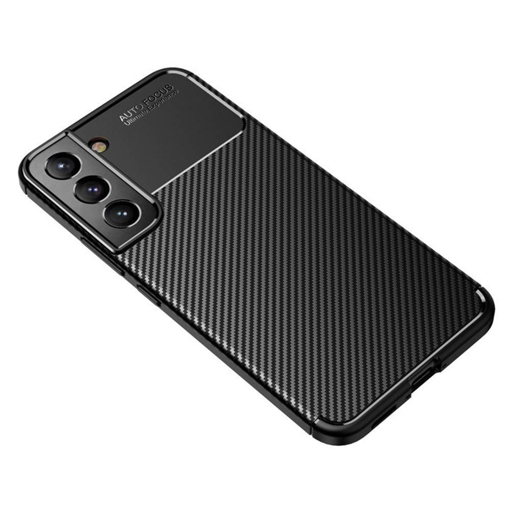Deksel for Samsung Galaxy S22 5G S901, Techsuit, CarbonFiber, Svart