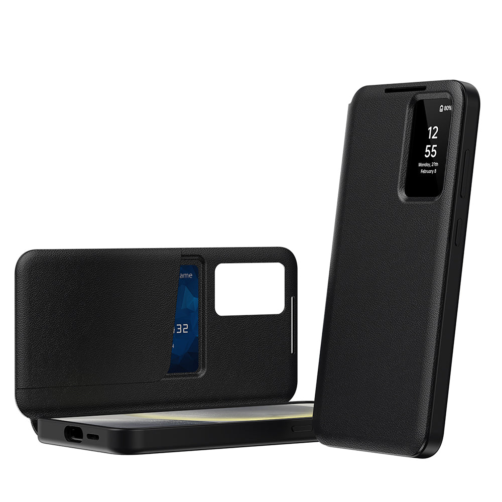Deksel for Samsung Galaxy S22 5G S901, Techsuit, SmartView, Svart