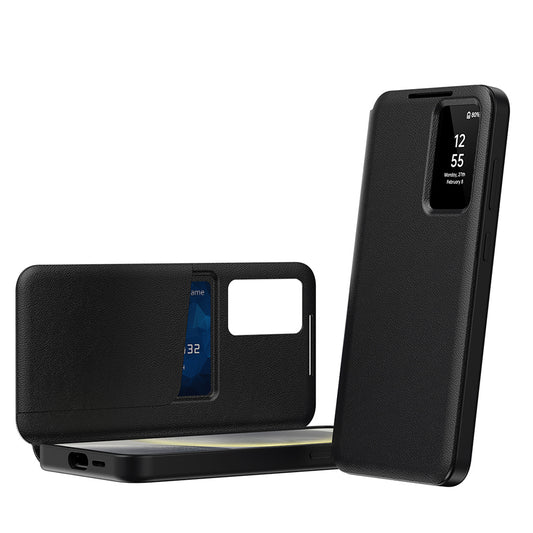 Deksel for Samsung Galaxy S22 5G S901, Techsuit, SmartView, Svart