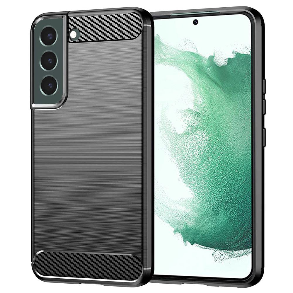 Deksel til Samsung Galaxy S22+ 5G S906, Techsuit, Karbon, Svart