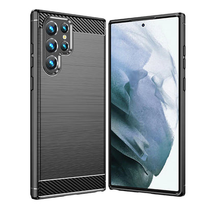 Deksel til Samsung Galaxy S22 Ultra 5G S908, Techsuit, Karbon, Svart