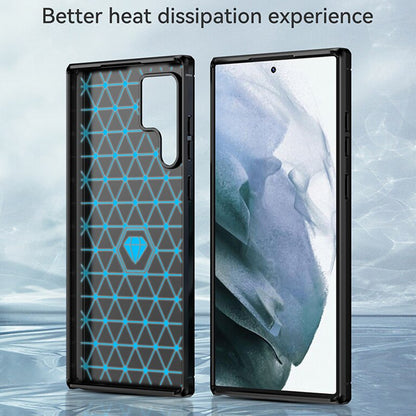 Deksel til Samsung Galaxy S22 Ultra 5G S908, Techsuit, Karbon, Svart