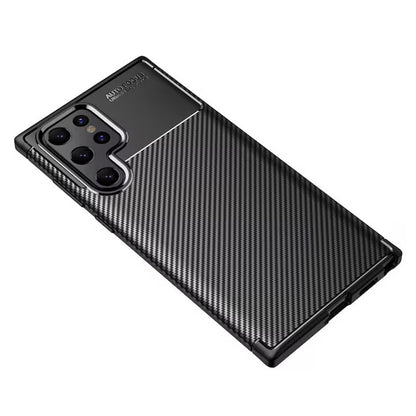 Deksel til Samsung Galaxy S22 Ultra 5G S908, Techsuit, CarbonFiber, Svart