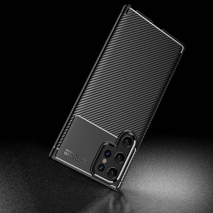 Deksel til Samsung Galaxy S22 Ultra 5G S908, Techsuit, CarbonFiber, Svart