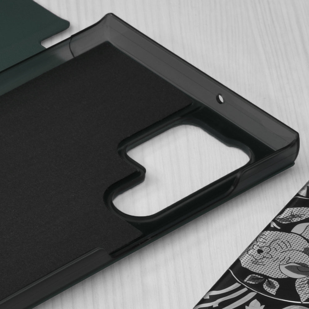 Deksel for Samsung Galaxy S22 Ultra 5G S908, Techsuit, eFold, Grønn