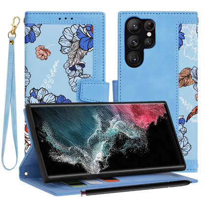 Deksel til Samsung Galaxy S22 Ultra 5G S908, Techsuit, FlipCraft, Blå