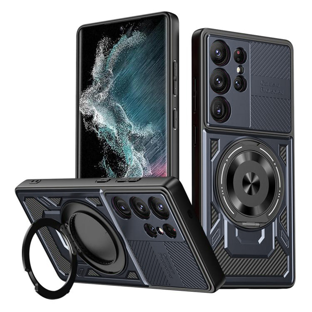 Deksel for Samsung Galaxy S22 Ultra 5G S908, Techsuit, RuggedCam, Blå