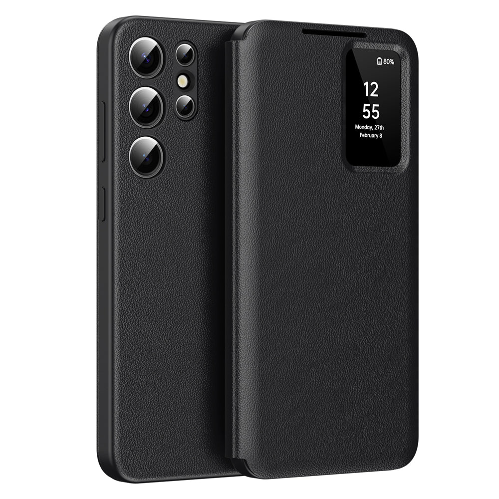 Deksel for Samsung Galaxy S22 Ultra 5G S908, Techsuit, SmartView, Svart