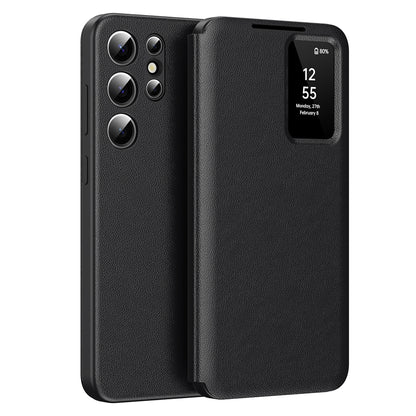 Deksel for Samsung Galaxy S22 Ultra 5G S908, Techsuit, SmartView, Svart
