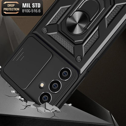 Deksel for Samsung Galaxy S23 FE S711, Techsuit, CamShield, Svart