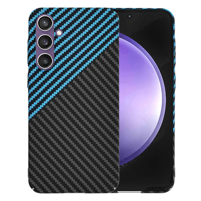Deksel for Samsung Galaxy S23 FE S711, Techsuit, Carbonite FiberShell, Svart Bleu