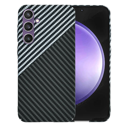 Deksel for Samsung Galaxy S23 FE S711, Techsuit, Carbonite FiberShell, Svart Grå