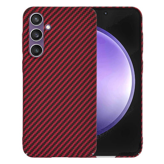 Deksel til Samsung Galaxy S23 FE S711, Techsuit, Carbonite FiberShell, Rød