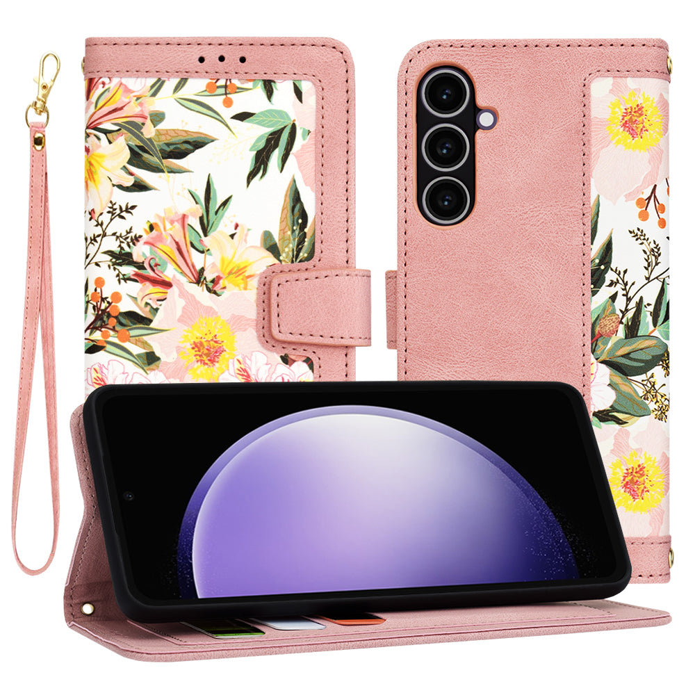 Deksel til Samsung Galaxy S23 FE S711, Techsuit, FlipCraft, Rosa