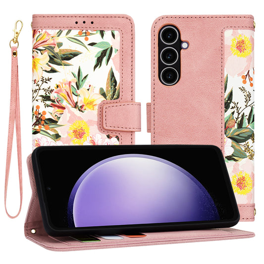 Deksel til Samsung Galaxy S23 FE S711, Techsuit, FlipCraft, Rosa