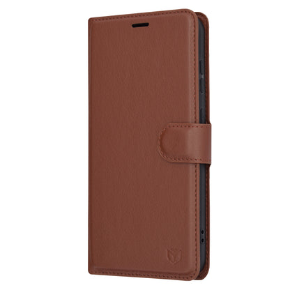 Deksel for Samsung Galaxy S23 FE S711, Techsuit, Leather Folio, Brun