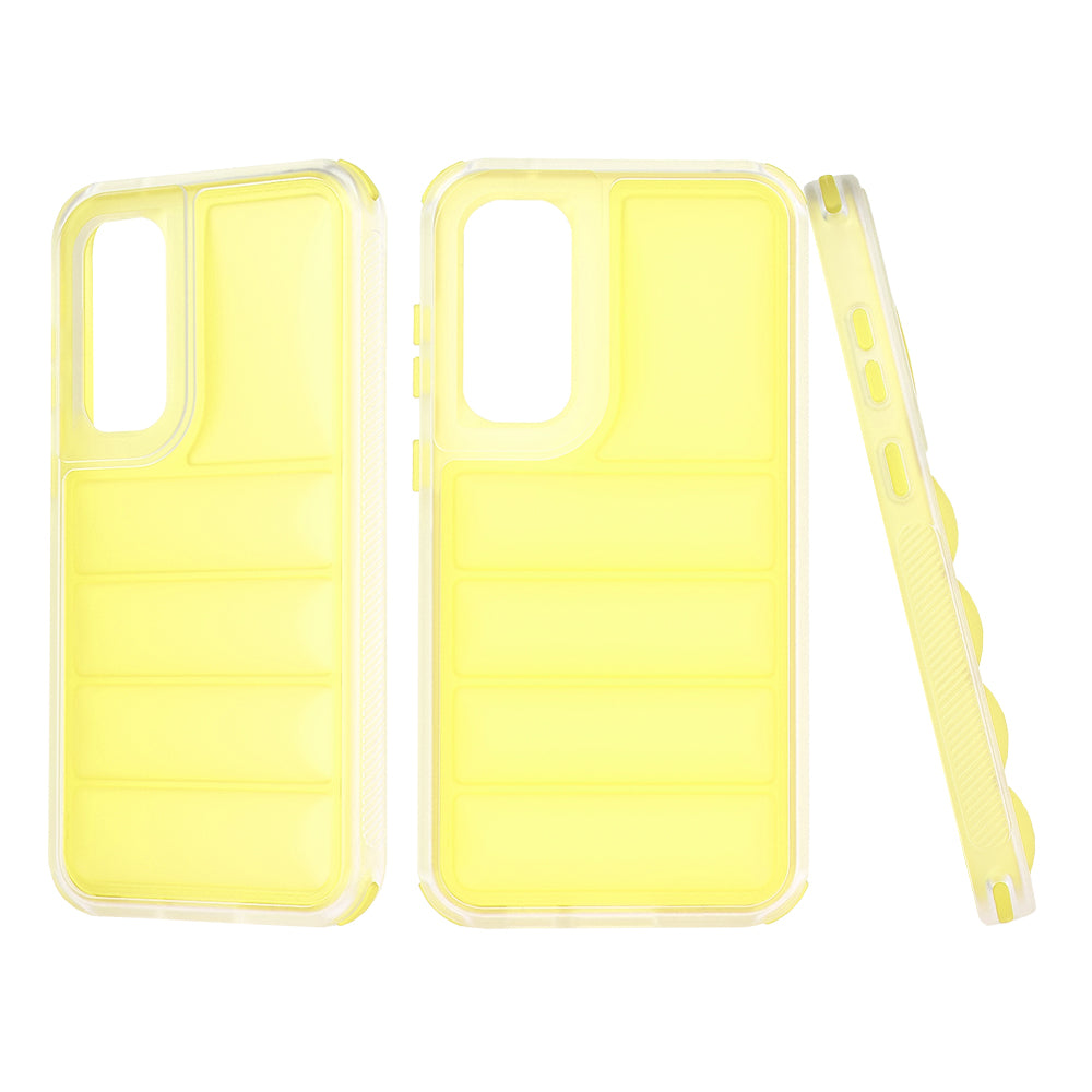 Deksel for Samsung Galaxy S23 FE S711, Techsuit, Wave Shield, Gul