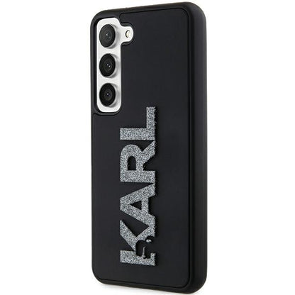 Deksel for Samsung Galaxy S23+ S916, Karl Lagerfeld, 3D Rubber Glitter Logo, Svart