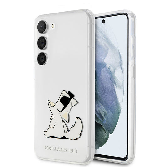Deksel for Samsung Galaxy S23+ S916, Karl Lagerfeld, Choupette Eat, Gjennomsiktig